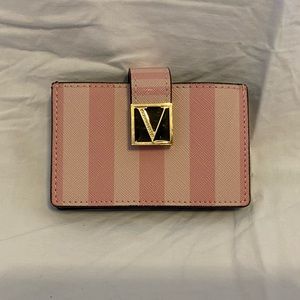 Victoria’s Secret Credit Card Holder Pink Stripes